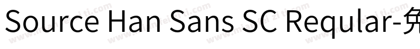 Source Han Sans SC Reqular字体转换